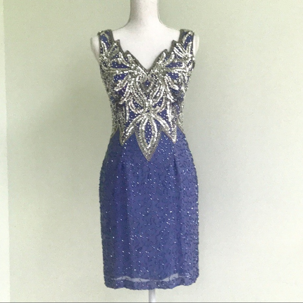 GORGEOUS Vtg Niteline Beaded Dress